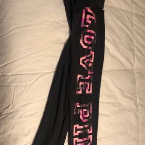PINK yoga dark grey leggings